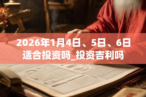 2026年1月4日、5日、6日适合投资吗_投资吉利吗