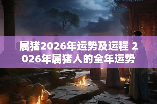 属猪2026年运势及运程 2026年属猪人的全年运势