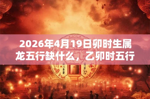 2026年4月19日卯时生属龙五行缺什么，乙卯时五行缺什么