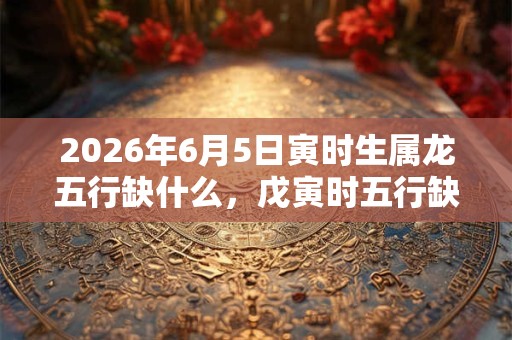 2026年6月5日寅时生属龙五行缺什么，戊寅时五行缺什么