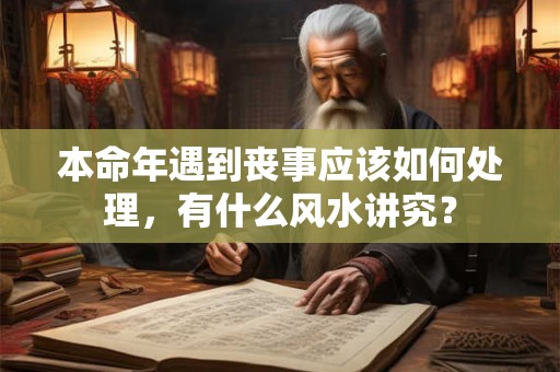 本命年遇到丧事应该如何处理,有什么风水讲究? 本命年遇到丧事应该如何处理,有什么风水讲究?