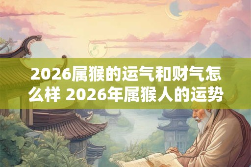 2026属猴的运气和财气怎么样 2026年属猴人的运势表现 2026属猴的运气和财气怎么样 2026年属猴人的运势表现