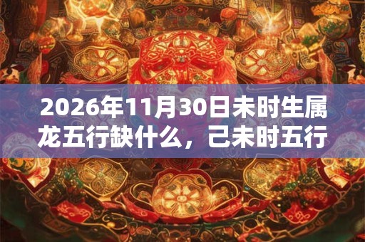 2026年11月30日未时生属龙五行缺什么，己未时五行缺什么
