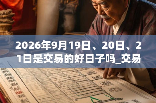 2026年9月19日、20日、21日是交易的好日子吗_交易可以吗 2026年9月19日、20日、21日是交易的好日子吗_交易可以吗