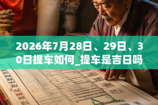 2026年7月28日、29日、30日提车如何_提车是吉日吗