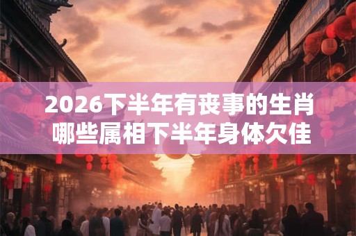 2026下半年有丧事的生肖 哪些属相下半年身体欠佳 2026下半年有丧事的生肖 哪些属相下半年身体欠佳
