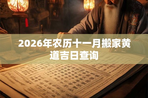 2026年农历十一月搬家黄道吉日查询