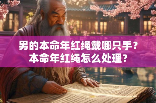 男的本命年红绳戴哪只手？本命年红绳怎么处理？