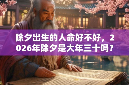 除夕出生的人命好不好，2026年除夕是大年三十吗？