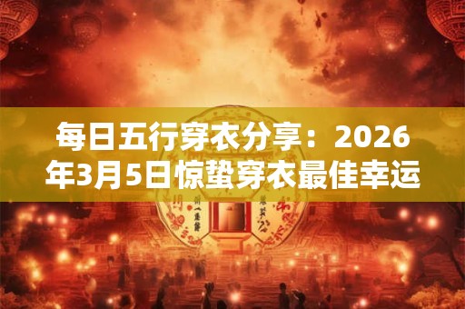 每日五行穿衣分享：2026年3月5日惊蛰穿衣最佳幸运色