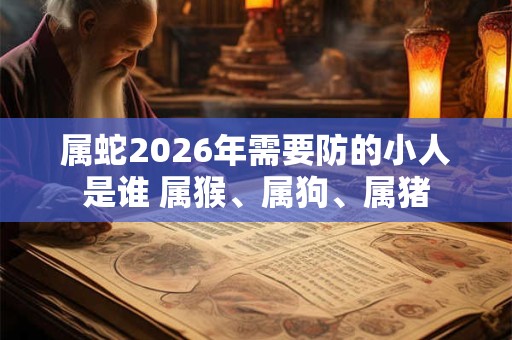 属蛇2026年需要防的小人是谁 属猴、属狗、属猪 属蛇2026年需要防的小人是谁 属猴、属狗、属猪