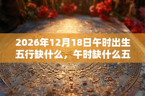 2026年12月18日午时出生五行缺什么，午时缺什么五行