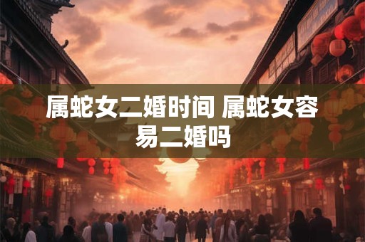 属蛇女二婚时间 属蛇女容易二婚吗