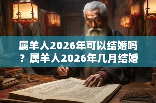 属羊人2026年可以结婚吗?属羊人2026年几月结婚好? 属羊人2026年可以结婚吗?属羊人2026年几月结婚好?