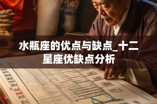 水瓶座的优点与缺点_十二星座优缺点分析