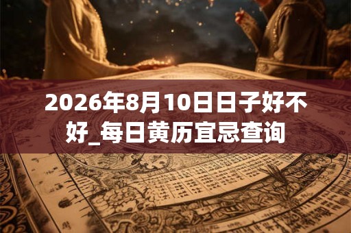 2026年8月10日日子好不好_每日黄历宜忌查询
