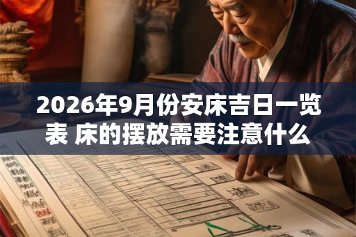 2026年9月份安床吉日一览表 床的摆放需要注意什么
