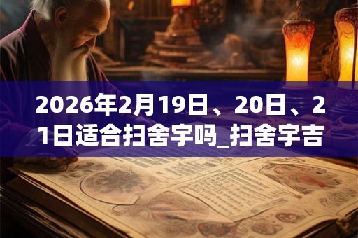 2026年2月19日、20日、21日适合扫舍宇吗_扫舍宇吉利吗
