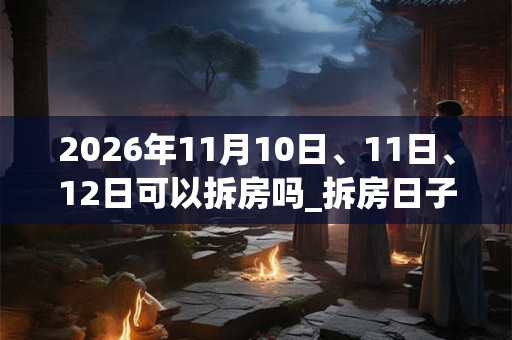 2026年11月10日、11日、12日可以拆房吗_拆房日子好吗