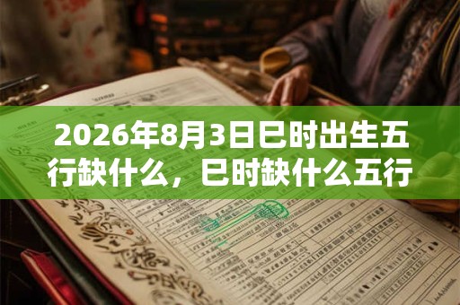 2026年8月3日巳时出生五行缺什么,巳时缺什么五行 2026年8月3日巳时出生五行缺什么,巳时缺什么五行
