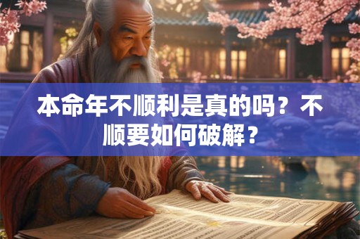本命年不顺利是真的吗？不顺要如何破解？