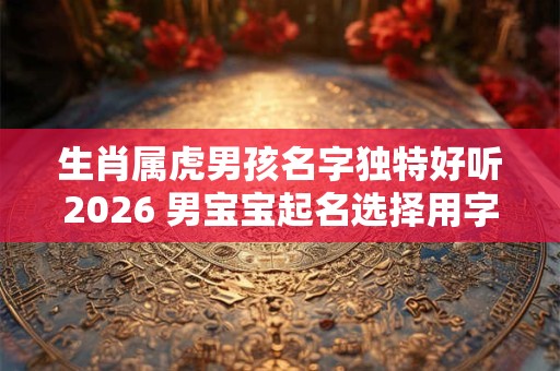 生肖属虎男孩名字独特好听2026 男宝宝起名选择用字