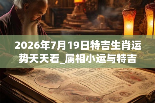 2026年7月19日特吉生肖运势天天看_属相小运与特吉生肖播报