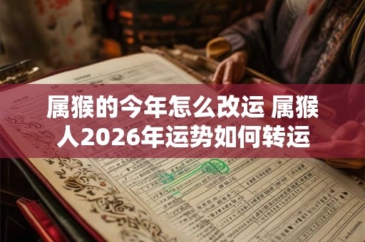 属猴的今年怎么改运 属猴人2026年运势如何转运